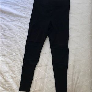 TopShop banded mesh black leggings (size 6)